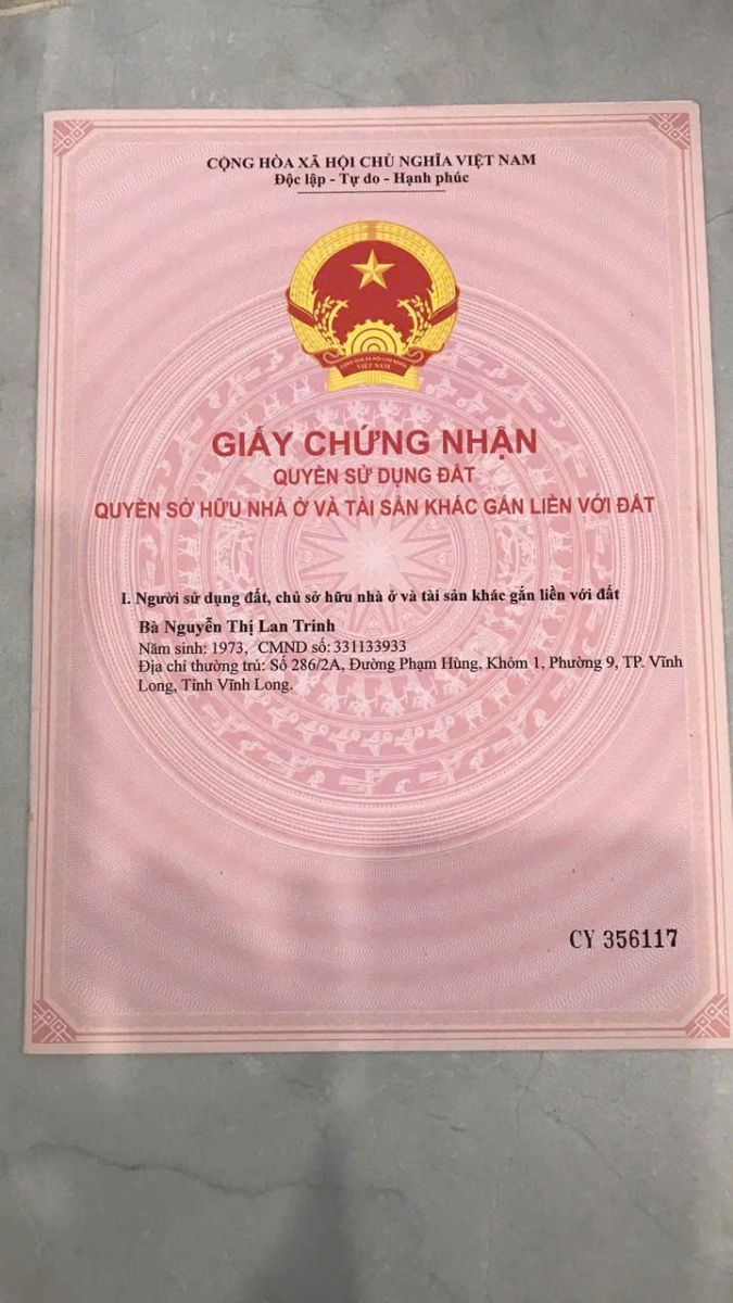 🏞 BÁN ĐẤT PHƯỜNG 9 – TP VĨNH LONG – SỔ RIÊNG