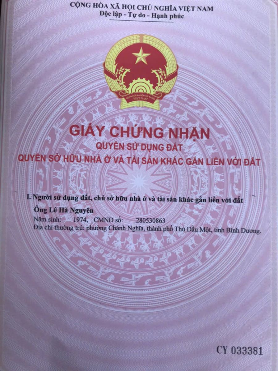 Bán đất đẹp Chánh Nghĩa, Thủ Dầu Một 201,4m2 giá 3 tỷ 5
