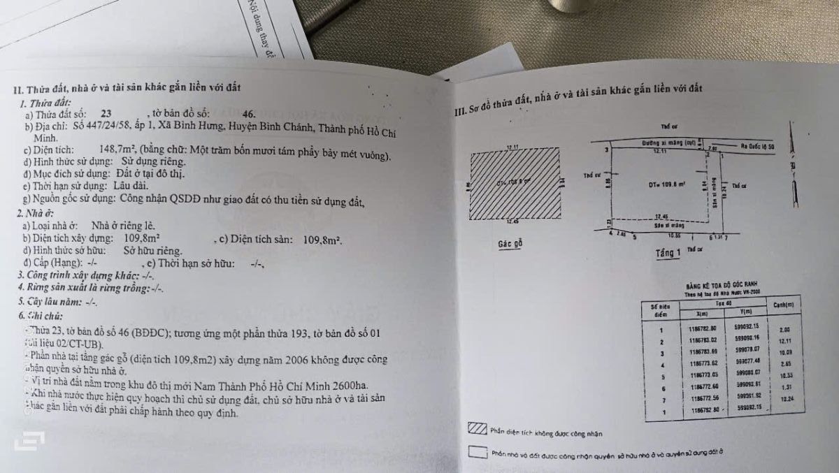 LỢI ÍCH KÉP! Bán 2 Lô đất Cần Giuộc: 1 Lô DÒNG TIỀN (6 phòng trọ) &amp; 1 Lô MẶT TIỀN QL50. Sổ hồng chính chủ.